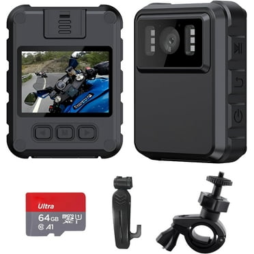 Police Body Cameras with Audio and Video Recording, Body Mounted Video Camera Built-in 64GB, Personal Wearable Cam with 2.0” Screen, Night Vision, IP65, for Police Law Enforcement, Security(No Wifi)