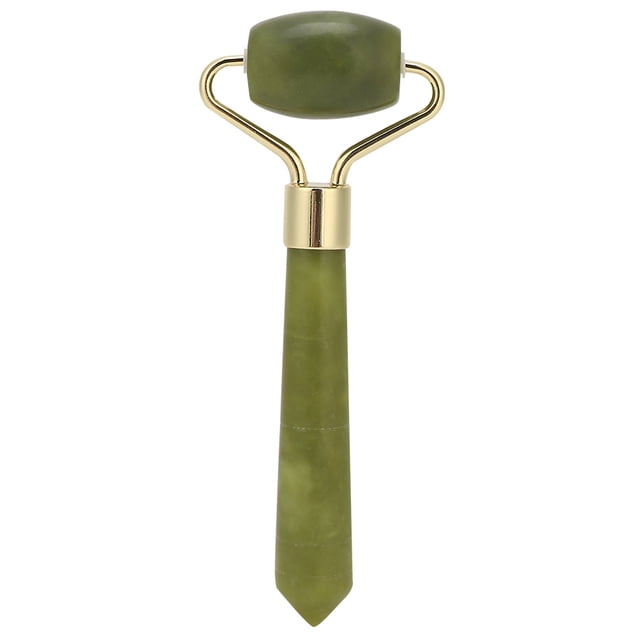 Rodillo adelgazante facial de jade natural, masajeador antiarrugas y antienvejecimiento, herramienta de belleza para el cuidado de la piel.