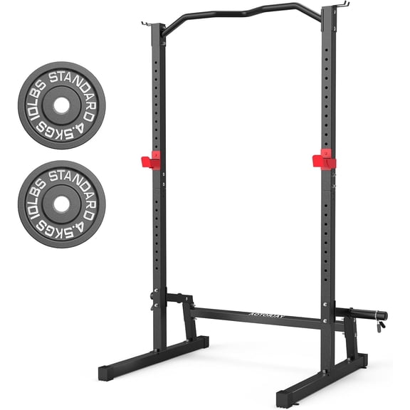 Power Cage Height Adjustable Squat Rack Home Gym Power Tower Multi-Function Pull Up Station Strength Training Squat Stand Barbell Rack