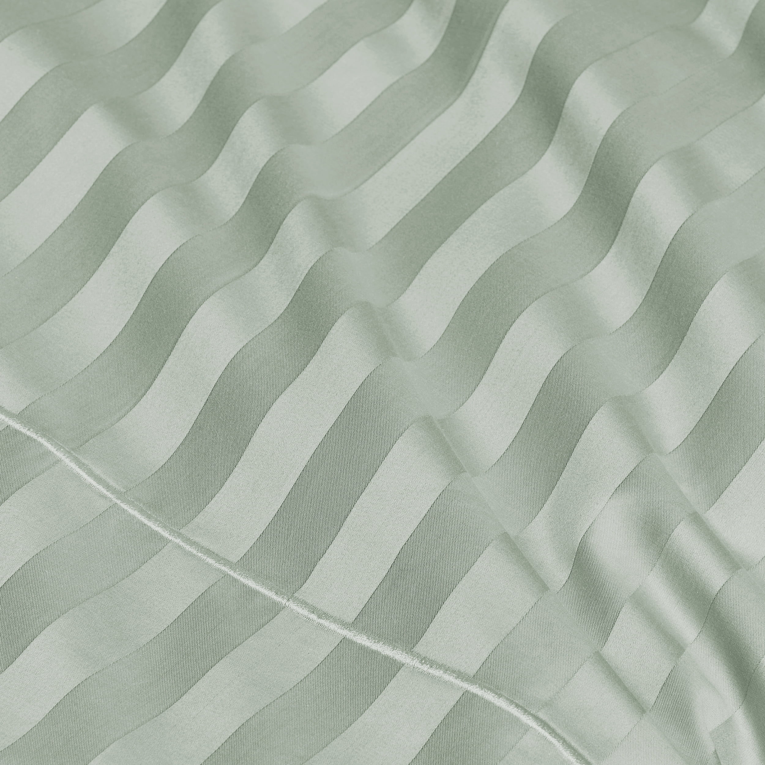 Hotel Style 600 Thread Count Green Stripe Egyptian Cotton Adult Pillow Cases, Queen (2 Count)