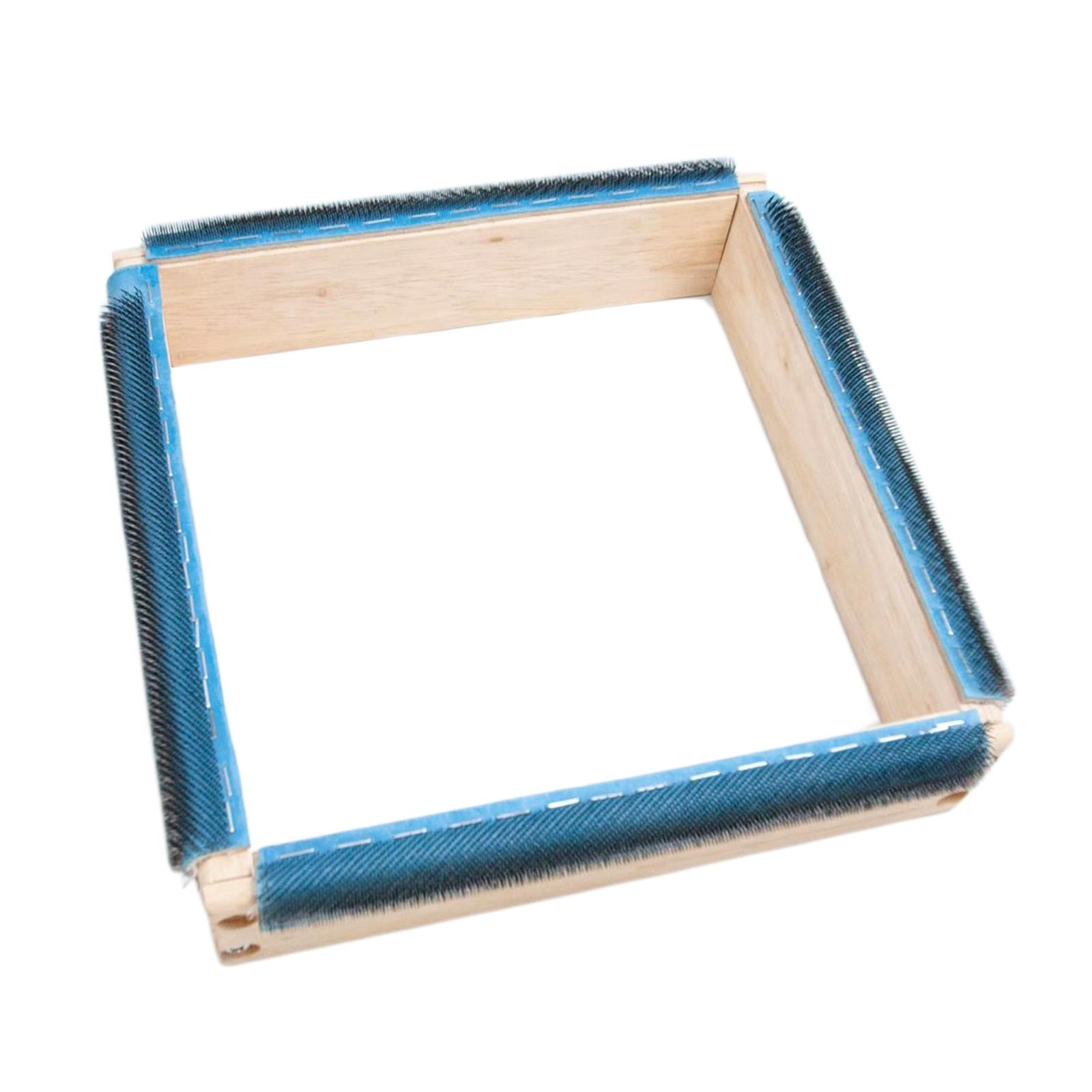 Square Shape Embroidery Frame Removable Wood Cross Stitch Hoop Clip Craft DIY Gripper Frame for Cross Stitch Punch Embroidery