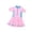 Pink, variant on Xfvqtps Toddler Child Girls One Piece Swimsuit with Shorts Front Zipper Skirt Hemt Short Sleeve Sun Protection Simple Beach Rash Guard Summer Swim Shirts Bathing Suit 2-9 Years Navy