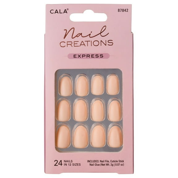 Cala Oval Matte Nude Press-On Nails