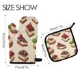 thumbnail image 2 of Yayeee Oven Mitts and Pot Holder Set of 2 Heat Resistant Kitchen Gloves Baking Hot Pad, Strawberry Cake, 2 of 5