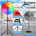 thumbnail image 2 of AugFir Roue de Prix Rotative de 24 Pouces, Roue Rotative Réglable de 37 Pouces-65 Pouces de Hauteur, Roue de Prix Rangeable avec Support, Roue de Fortune, Roue Rotative pour Prix, 14 Emplacements, 2 of 6