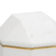 thumbnail image 2 of 6 Inches Marble Frame Octagonal Orb with Stable Base, White, 2 of 4