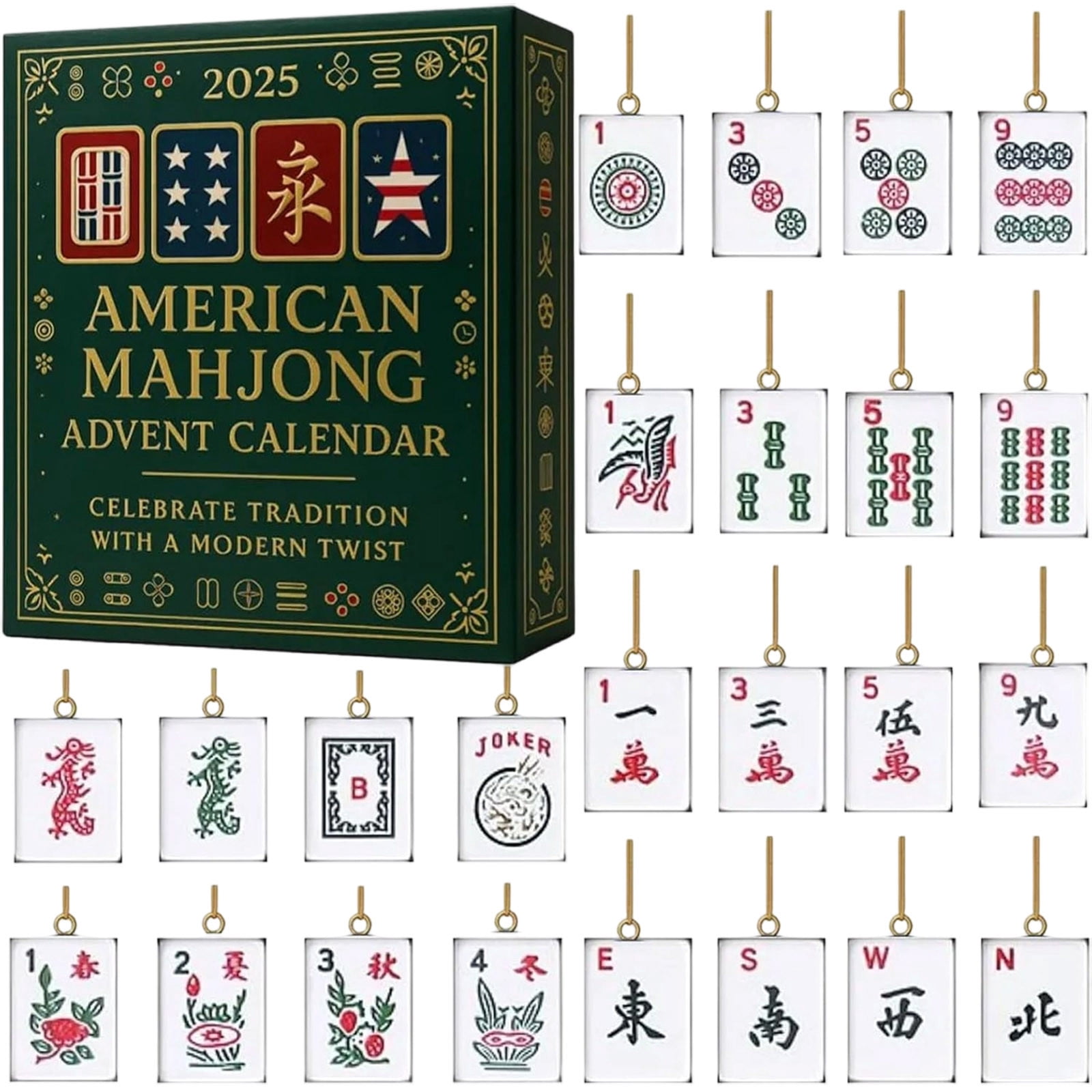 Mahjong Timer 2025 Mahjong Advent Calendar 24 Days Mahjong Advent Countdown For Home ...