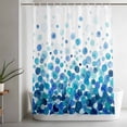 thumbnail image 4 of Blue Polka Dots Shower Curtain, Watercolor Abstract Art Gradients Waterproof Shower Curtain Set with 12 Hooks Lightweight Bath Curtains Fabric Bathroom Decor 72x78 Inches, 4 of 9