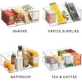 thumbnail image 6 of Sorbus Clear Plastic Storage Bins with Dividers - Organize Tea Bags, Spices, Seasonings, Drink Packets, Oatmeal - Snack Storage & Display Containers for Kitchen & Pantry- 2 Pack, 6 of 6