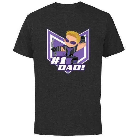 Marvel Avengers Hawkeye #1 Dad Birthday Father’s Day - Short Sleeve Cotton T-Shirt for Adults - Customized-Black