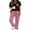 Leopard Pink Love, variant on Ekouaer Pajama Sets for Women 2 Piece Short Sleeve Pj Sets With Long Printed Pants Sleepwear Casual Lounge Sets