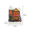 thumbnail image 3 of Weloille Christmas Resin Scene Village Houses Town with Warm White LED Light Battery Operate Christmas Ornamnet, 3 of 7