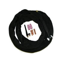 WeldingCity 150-amp WP-17 Air-cooled TIG Welding Torch Complete Package with 12.5-ft Power Cable Hose and Dinse 35-50 (1/2"-pin) In-line Gas-thru Cable Adapter