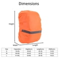 thumbnail image 3 of Backpack Rain Cover with Reflective Strip Waterproof Ultralight Backpack Cover, Storage Pouch, for Hiking, Camping, Biking, Outdoor, Traveling, 3 of 5