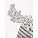 thumbnail image 4 of Nvzi Horquillas para el pelo de boda con flores para novias, peinetas con perlas de cristal, pinzas para el pelo, accesorios para el pelo de boda dorados, joyas plateadas, 4 of 4