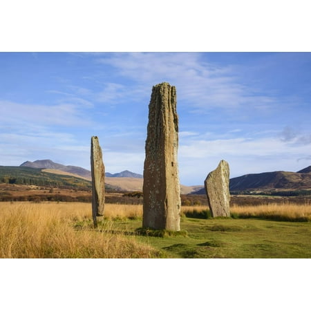 Machrie Moor stone circles, Isle of Arran, North Ayrshire, Scotland, United Kingdom, Europe Print Wall Art By Gary