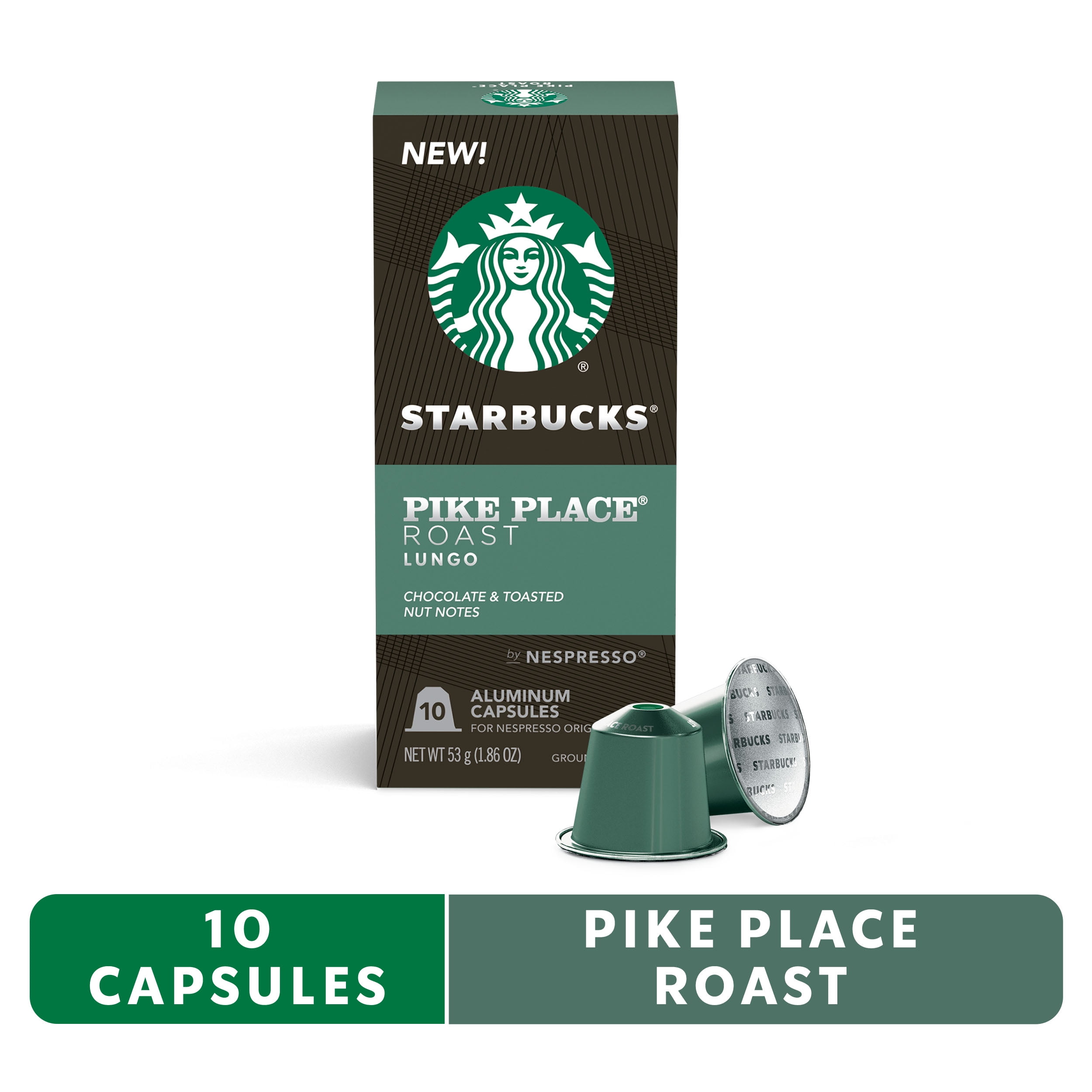 Starbucks Pike Place Medium Roast For Nespresso Original Capsules, 10 Count Box