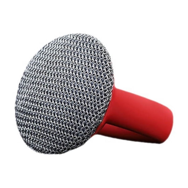 Cepillo de limpieza con mango resistente, disco de limpieza de 3,18 pulgadas, cepillo de limpieza metálico, cepillo de limpieza para sartenes, cepillo de limpieza con mango resistente