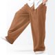thumbnail image 5 of Pantalones largos para hombre, lisos, informales, con múltiples bolsillos y botones, para exteriores, rectos, para fitness, cargo, poliéster, 5 of 5
