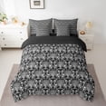 thumbnail image 2 of Feelyou Black Hipple Damask Twin Bedding Sets 7pcs, Boho Western Life Tree Comforter Set, 2 of 8
