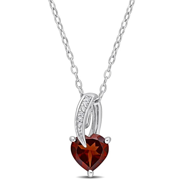 Everly Women's 1.57CT TGW Garnet Sterling Silver Pendant