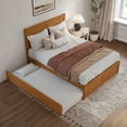 thumbnail image 3 of AFI Canyon Light Toffee Wood Platform Bed with Matching Footboard & TXL Trundle, Queen, 3 of 12
