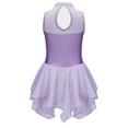 thumbnail image 3 of iixpin Kids Girls Shiny Sleeveless Figure Ice Skating Dress Ballet Lyrical Dancewear Modern Dance Performance Costume Lavender 6, 3 of 6