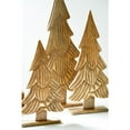 thumbnail image 2 of Kalalou Inc Set Of Three Carved Wooden Christmas Trees On Bases, 2 of 3