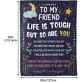 thumbnail image 2 of Best Friend Birthday Gifts for Women, Blankets Friendship Special Presents for Men Girl Sister on Christmas Valentines Graduation Wedding Day, 2 of 6