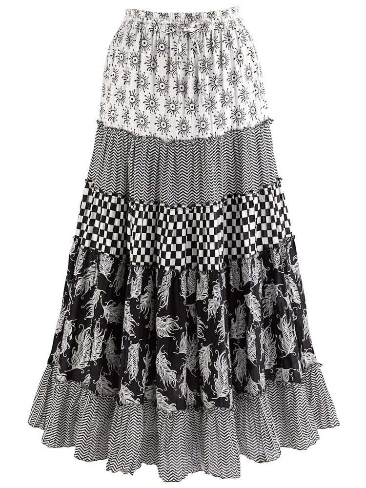 white maxi skirt walmart