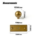 thumbnail image 4 of Goo-Ki Antique Brass Cabinet Knobs with Backplate, Zinc Alloy Drawer Knobs for Dresser,Wardrobe,Cupboard,Cabinet Hardware, 6 Pack, 4 of 7