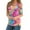 Multicolor, variant on Patlollav Womens Plus Size Summer Print Short Sleeve Strappy Cold Shoulder T-Shirt Tops