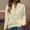 Beige, variant on Hooded Tops for Women Women's Winter Loose Half Button Long Sleeve Pullover Tops Casual Solid Color Knit Tops with Pocket