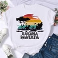 thumbnail image 1 of Camiseta con estampado de letras divertidas de Hakuna Matata para mujer, camisetas gráficas Kawaii de dibujos animados de Disney el Rey León, camiseta informal Harajuku para mujer, 1 of 5