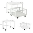 thumbnail image 2 of Natwind Mobile Mini Fridge Stand with Large Capicity Storage Portable Refrigerator Table with 4 Lockable Wheels Appliance Platform Table with Drawer Basket Rolling Fridge Cart for Home, 2 of 8
