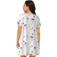 thumbnail image 2 of Bixox Cute Poodle Dog Pattern Women's Nightgown, Soft & Breathable Sleepwear, Round Neck Knee-Length Pajama Dress,Loungewear for Home & Sleep, 2 of 7