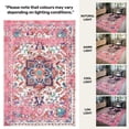 thumbnail image 3 of GLN Rugs Serik - Indoor, Machine Washable Area Rug 2'6"x9'8" Turkish Pink Home Carpet, All Ages, 3 of 8