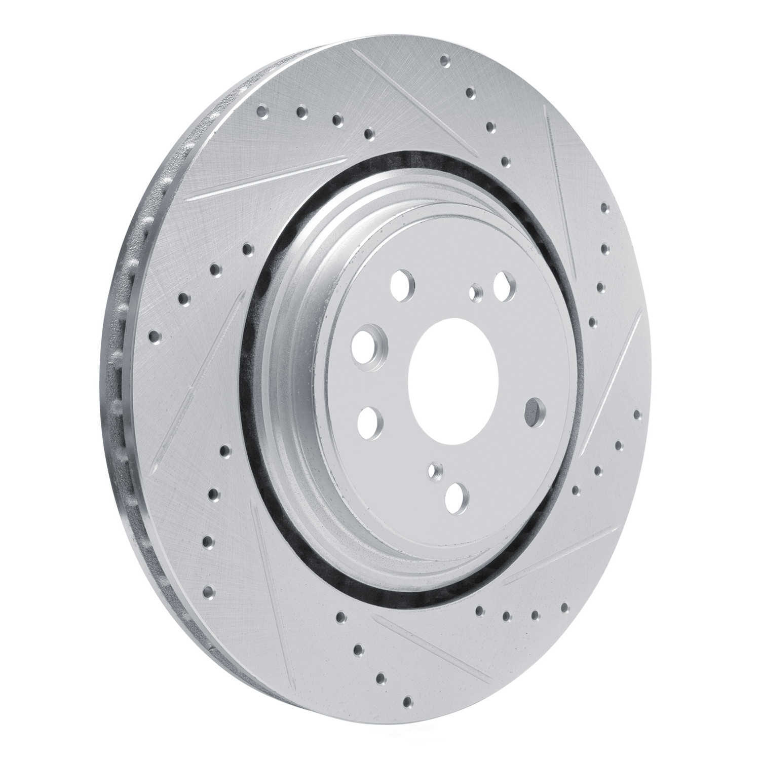 Dynamic Friction Company 631-75066R DFC Brake Rotor - Drilled And Slotted - Silver