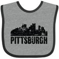 thumbnail image 3 of Inktastic Pittsburgh Skyline Grunge Boys or Girls Baby Bib, 3 of 4