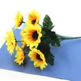 Large Artificial Yellow Sunflower Bush Bright Yellow Fake Flowers