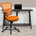thumbnail image 2 of Flash Furniture Mid-Back Orange Mesh Multifunction Executive Swivel Ergonomic Office Chair with Adjustable Arms, 2 of 2