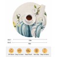 thumbnail image 6 of 15 Inch Round Placemats Set of 4, Thanksgiving Fall Non Slip Heat Insulation PP Table Mats, Blue White Pumpkin Leaves Floral Washable Place Mats for Kitchen Dining Party Table Decor, 6 of 7