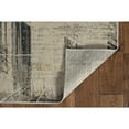 thumbnail image 3 of 8' Grey Machine Woven Abstract Geometric Indoor Runner Rug, 3 of 4