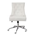 thumbnail image 2 of Home Fare Button Touffeté Chaise de Bureau Rembourrée Réglable en Beige, 2 of 11