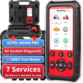 أداة الماسح الضوئي Autel MaxiDiag MD808 Pro Car Diagnostic OBD2 قارئ الكود أداة المسح التشخيصي للأنظمة الكاملة لإعادة ضبط EPB/الزيت/DPF