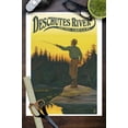 thumbnail image 3 of Bend, Oregon, Deschutes River, Fisherman Casting (9x12 Wall Art Print, Home Decor), 3 of 3