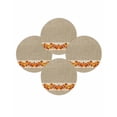 thumbnail image 7 of 13 Inch Round Placemats Set of 4, Fall Non Slip Heat Insulation PP Table Mats, Thanksgiving Orange Pumpkin Maple Leaves Rustic Washable Place Mats for Kitchen Dining Party Table Decor, 7 of 7