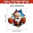 thumbnail image 3 of WMGHA 3D Snowman Breaking Through Wall Decals - PVC Adhesive Holiday Window Stickers for Kids' Rooms, Festive Christmas Wall Art for Living Room and Home Decor, 3 of 5