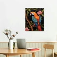 thumbnail image 2 of Nawypu  Parrot Wall Art Canvas Colorful Parrot on Branch Painting Pictures Tropical Rain Forest Animal Prints Artwork for Living Room Bedroom Bathroom Decor Framed Ready to Hang, 2 of 4