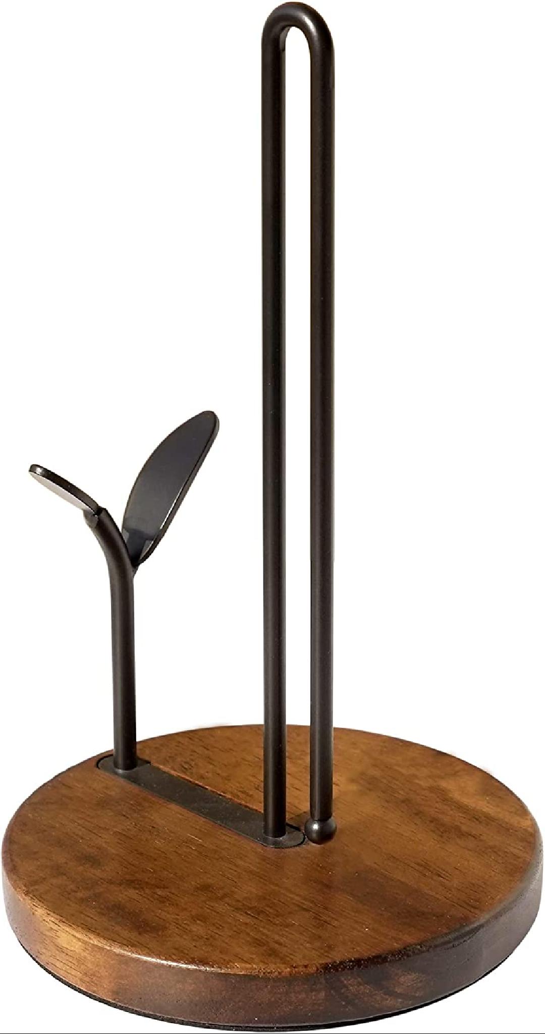 Paper Towel Holder Stand Wood Base ,Paper Towel Holder Countertop